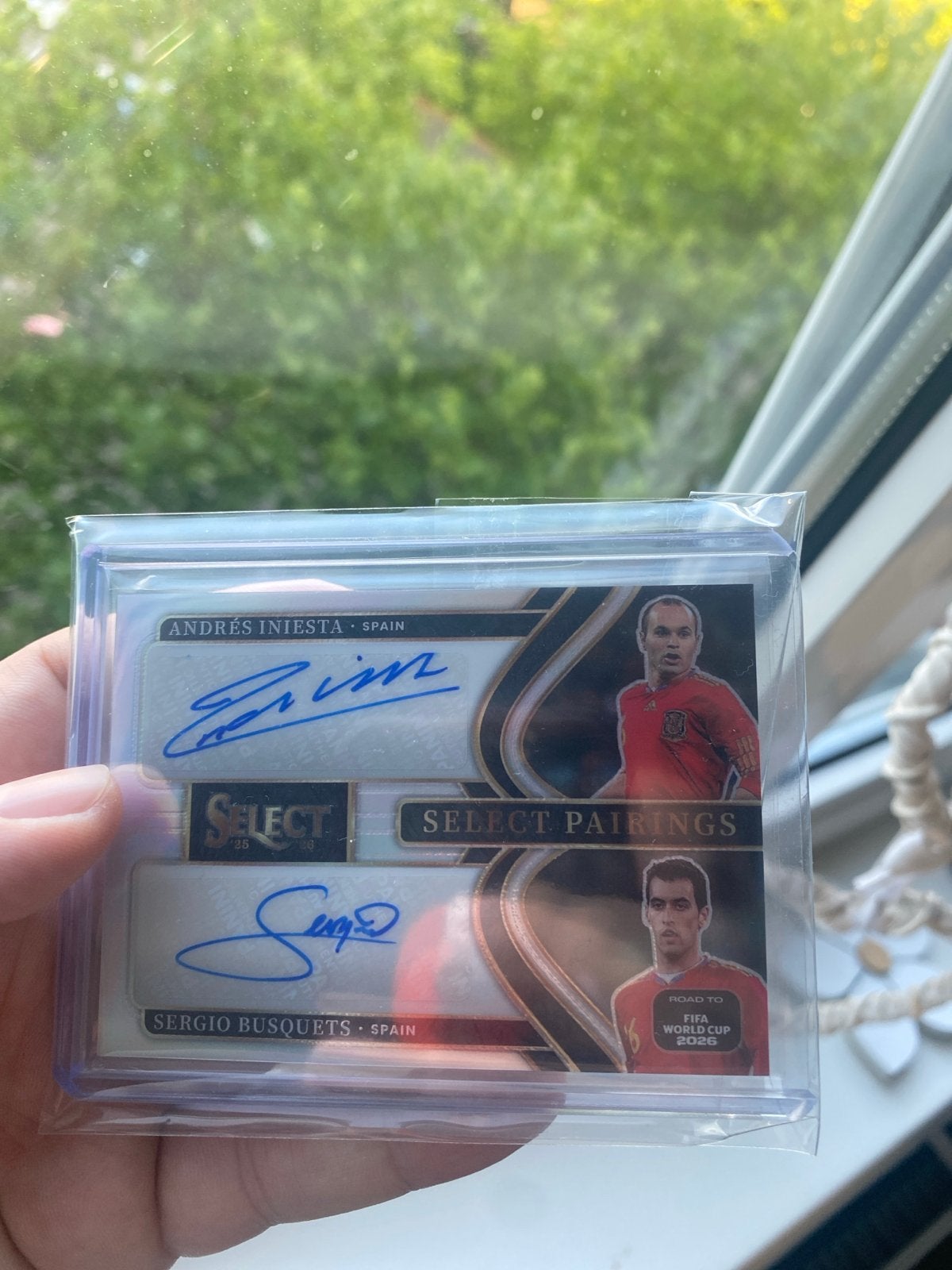 Panini Select Pairings Iniesta & Busquets Dual auto, Ophalen of Verzenden, Zo goed als nieuw, Buitenlandse clubs, Spelerskaart