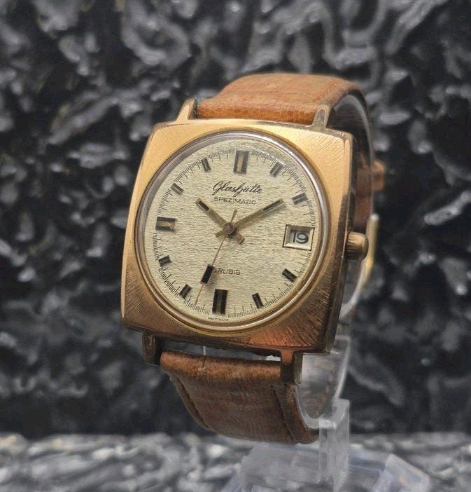 Glashutte GUB Spezimatic Gold Plated Automaat - GDR, Glashutte, Glashutte, IOS, Ophalen of Verzenden