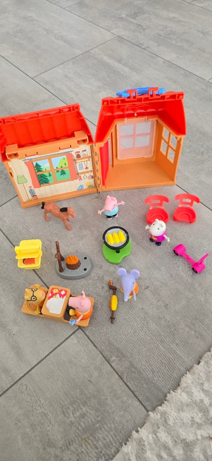 Peppa Pig Speelset met Huis, Figuren en Accessoires, Ophalen of Verzenden, Gebruikt
