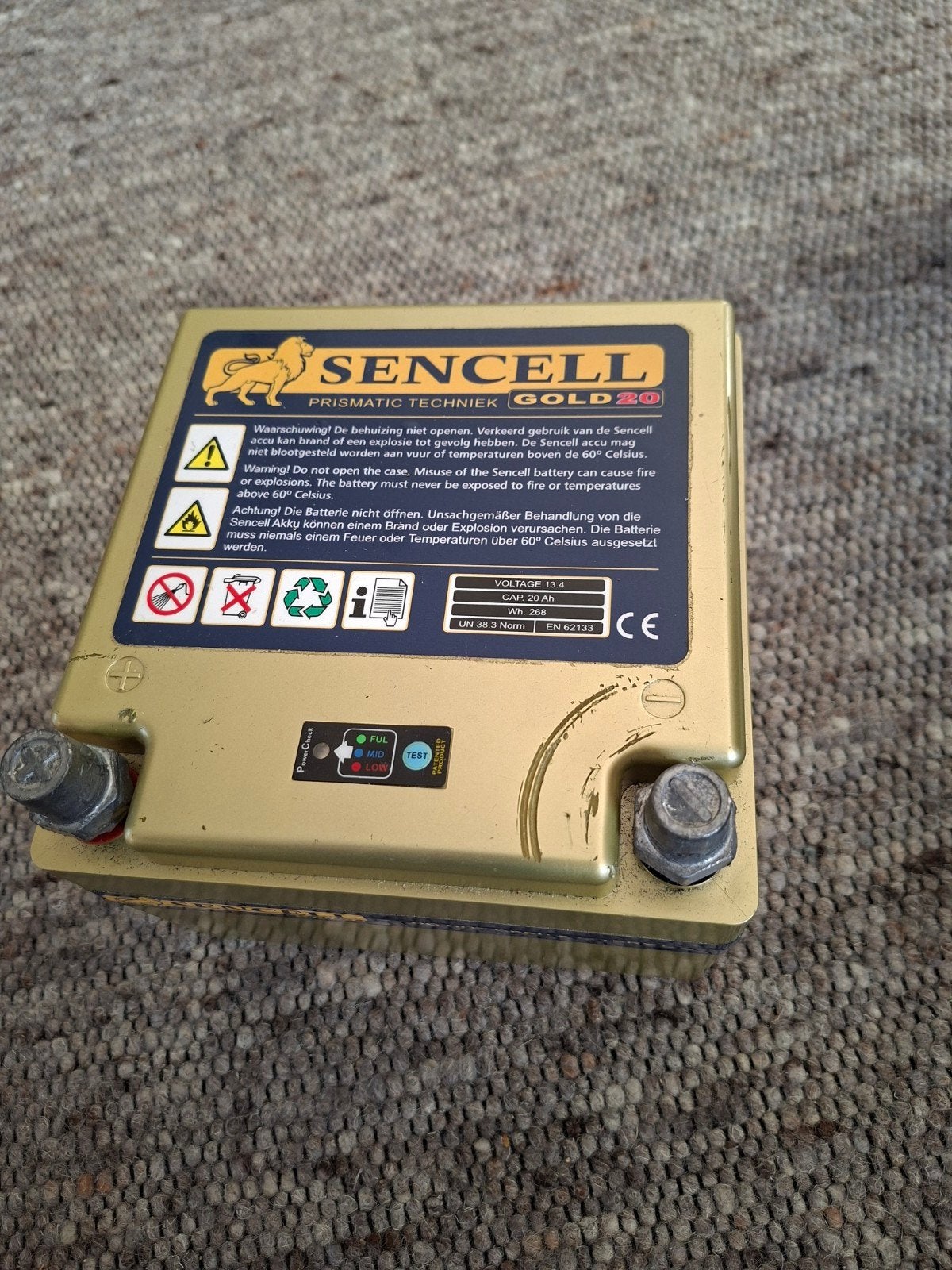 Sencell Gold 20 Lithium Accu voor Caravan Mover, Caravans en Kamperen, Caravan accessoires, Ophalen of Verzenden