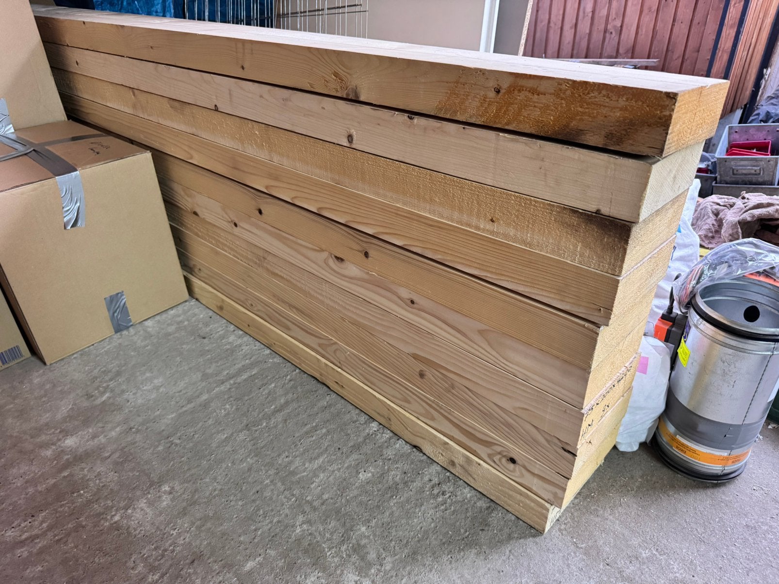 9x NIEUWE ME - vuren gewchaafd balken 70x195x4200 mm C24, Ophalen, Nieuw, Balk, Vuren