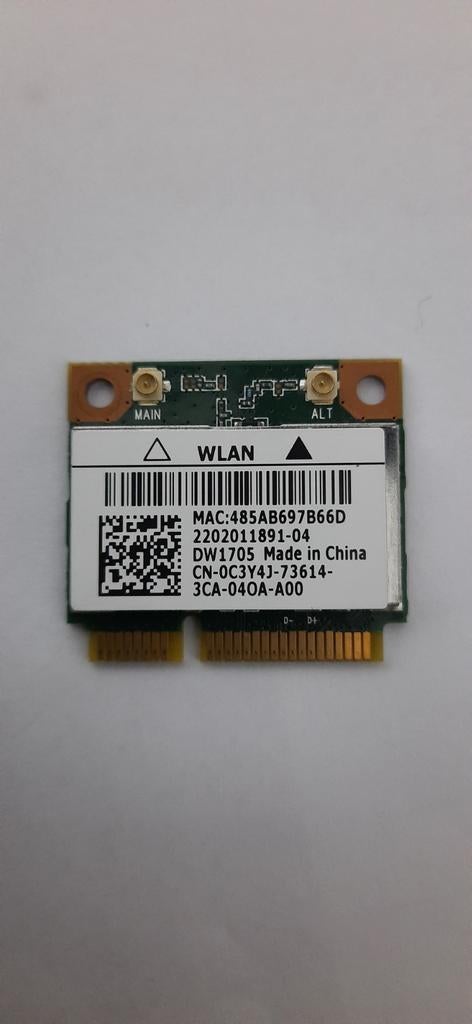 Dell Wireless 1705 (DW1705) WiFi Bluetooth Kaart, Ophalen of Verzenden, Zo goed als nieuw, Intern, Dell
