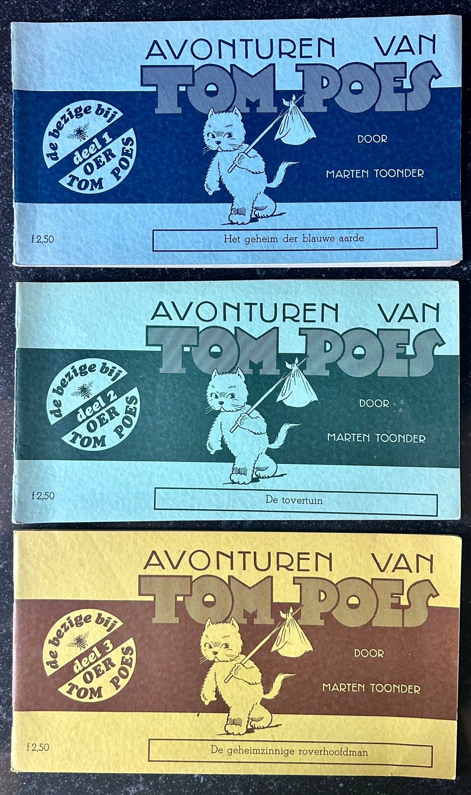 Marten Toonder - Avonturen van Oer Tom Poes - 3 stuks, Meerdere stripboeken, Ophalen of Verzenden, Zo goed als nieuw, Marten Toonder