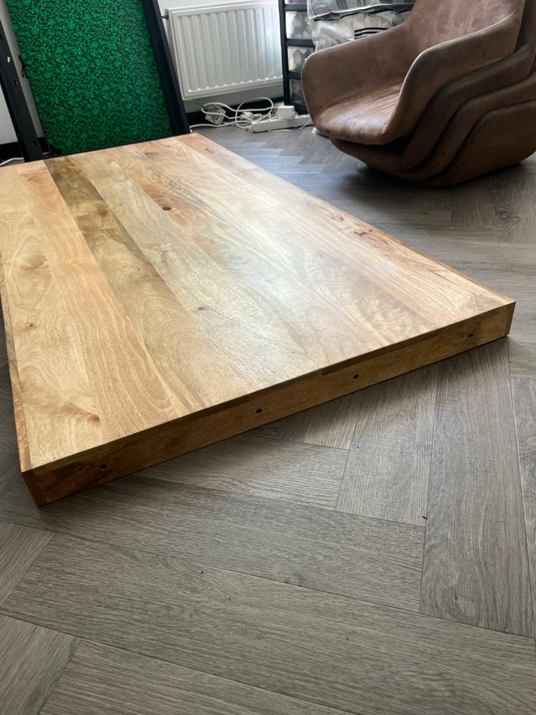 Mango houten eettafel 200x90 cm - Stoer en robuust, Huis en Inrichting, Tafels | Eettafels, Ophalen, Gebruikt, 50 tot 100 cm, 150 tot 200 cm