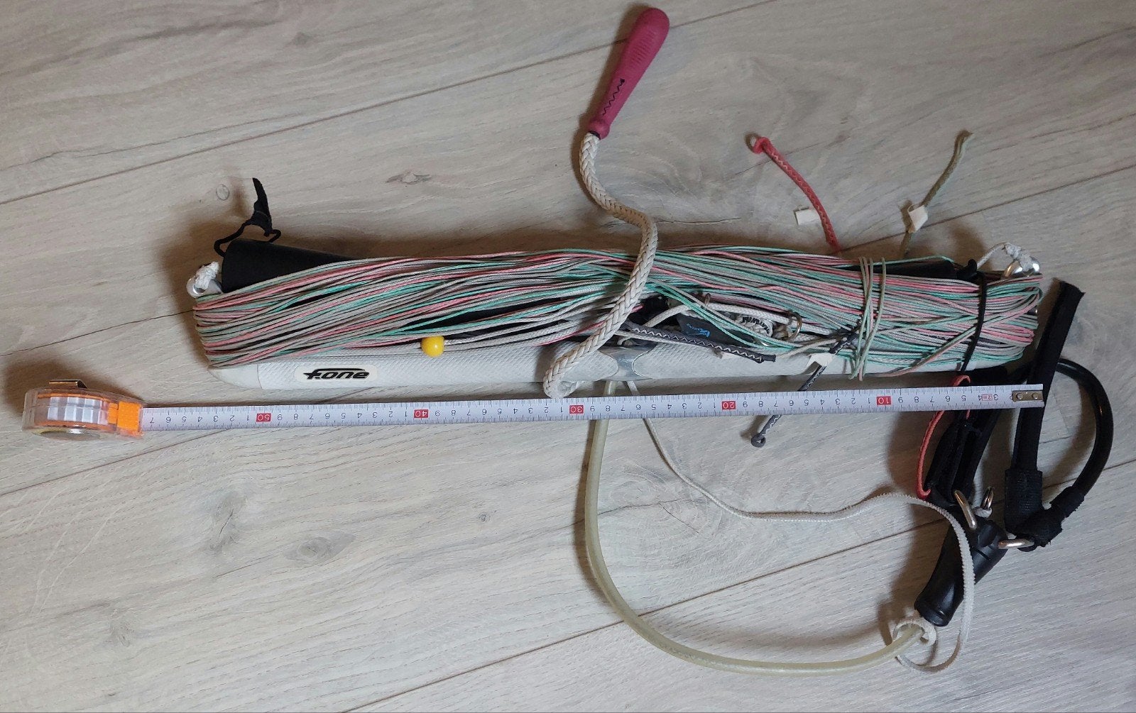 F-One (bandit 3) Kitesurf Bar met lijnen, 2 stuks, Watersport en Boten, Kitesurfen, Geen board, Ophalen of Verzenden, Gebruikt