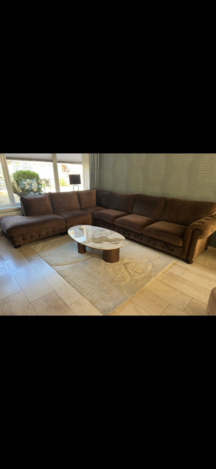 Urban sofa bankstel/hoekbank velvet, Ophalen, Zo goed als nieuw