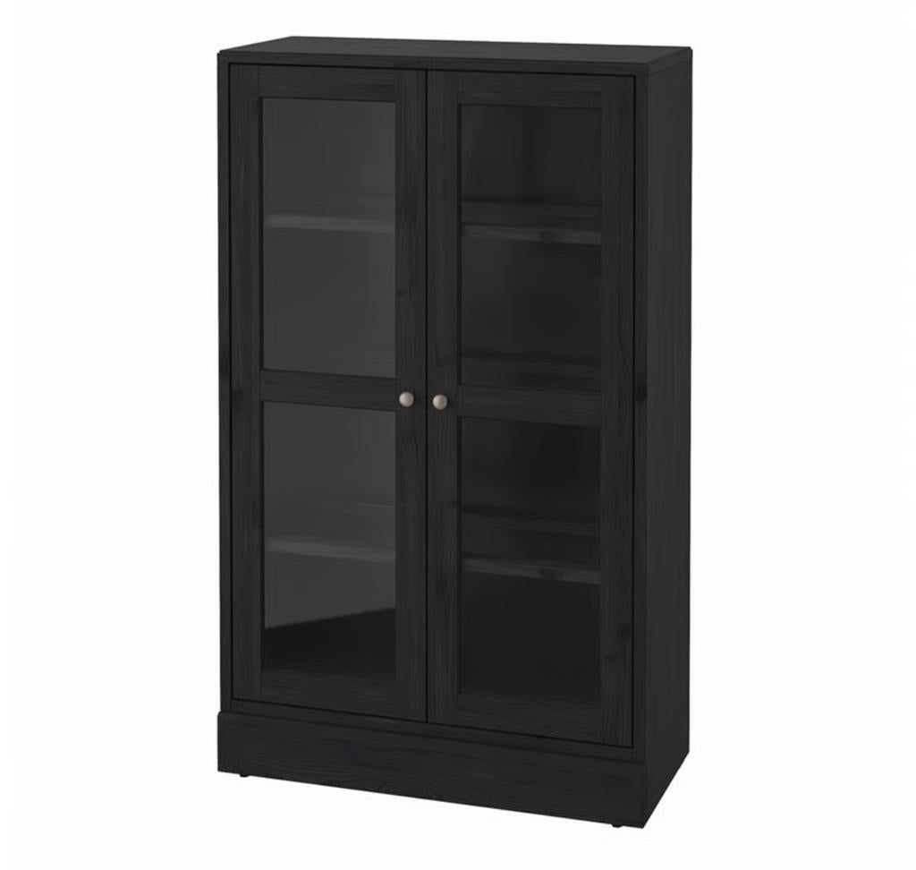 Vitrinekast met plint, Huis en Inrichting, Kasten | Vitrinekasten, Ophalen, 100 tot 150 cm, 50 tot 100 cm, Grenenhout