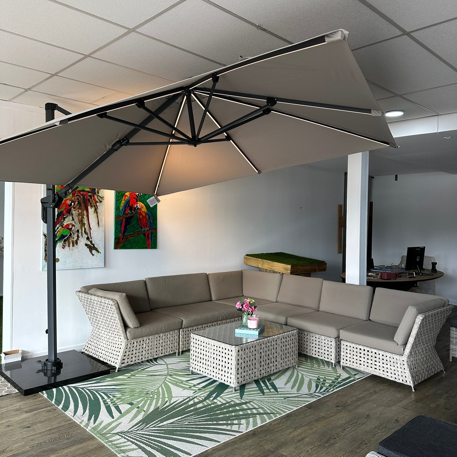 Apple Bee Loungeset / Tuinset – Grote Hoekset / Parasol, Gebruikt, ., Ophalen of Verzenden, .