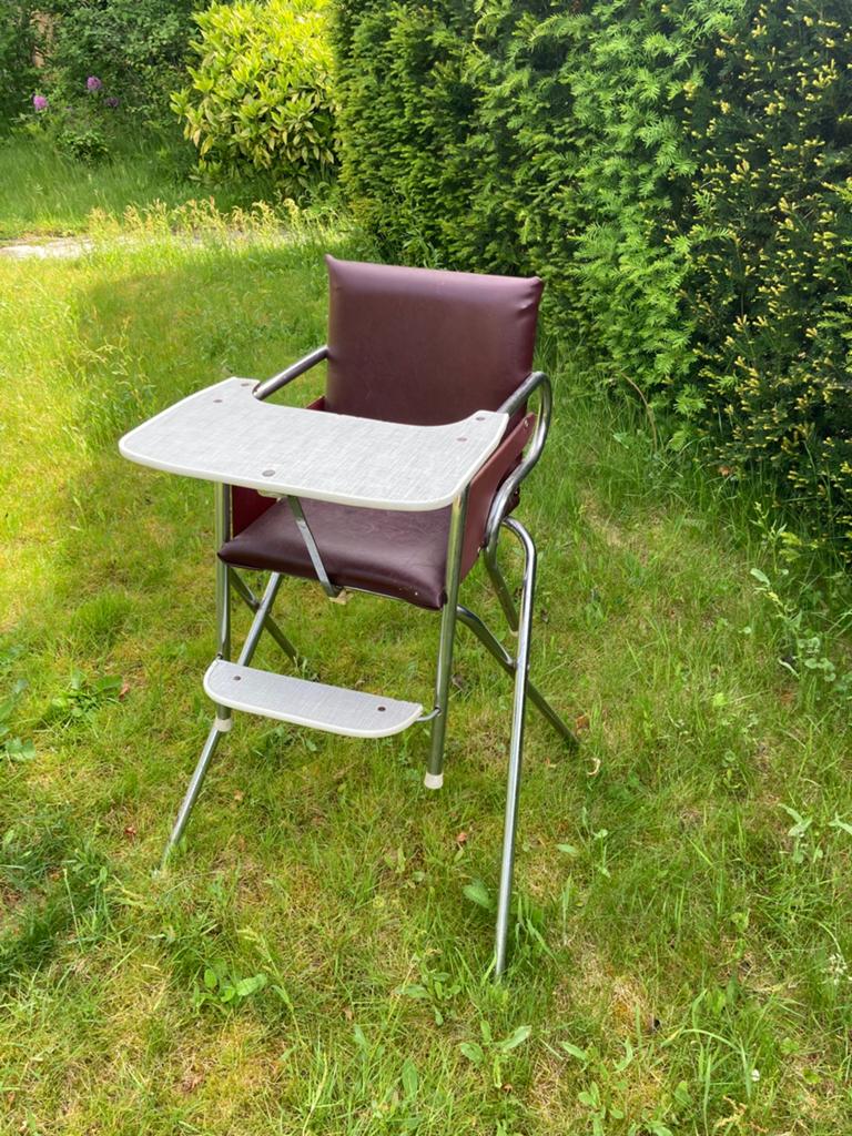 Vintage kinderstoel, Ophalen, Gebruikt, Overige typen, Afneembaar eetblad
