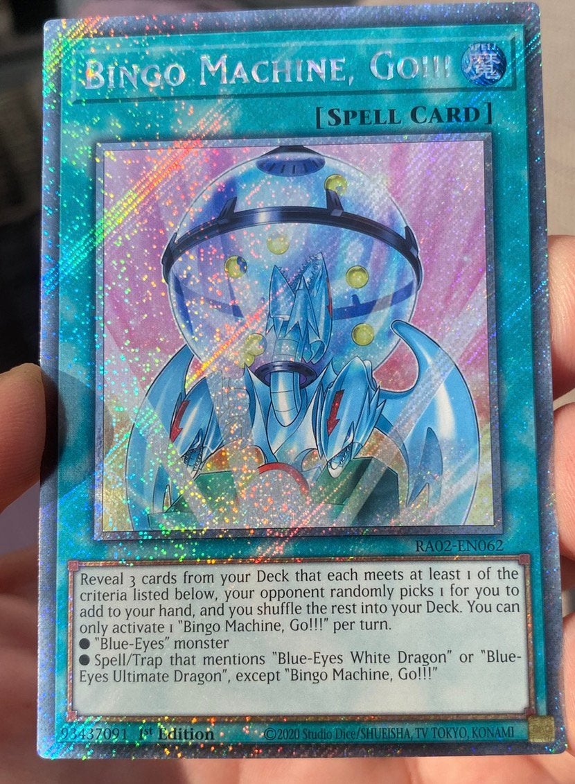 Yu-Gi-Oh! Bingo Machine Go RA02 1st Edition !, Ophalen of Verzenden, Zo goed als nieuw, Losse kaart, Foil