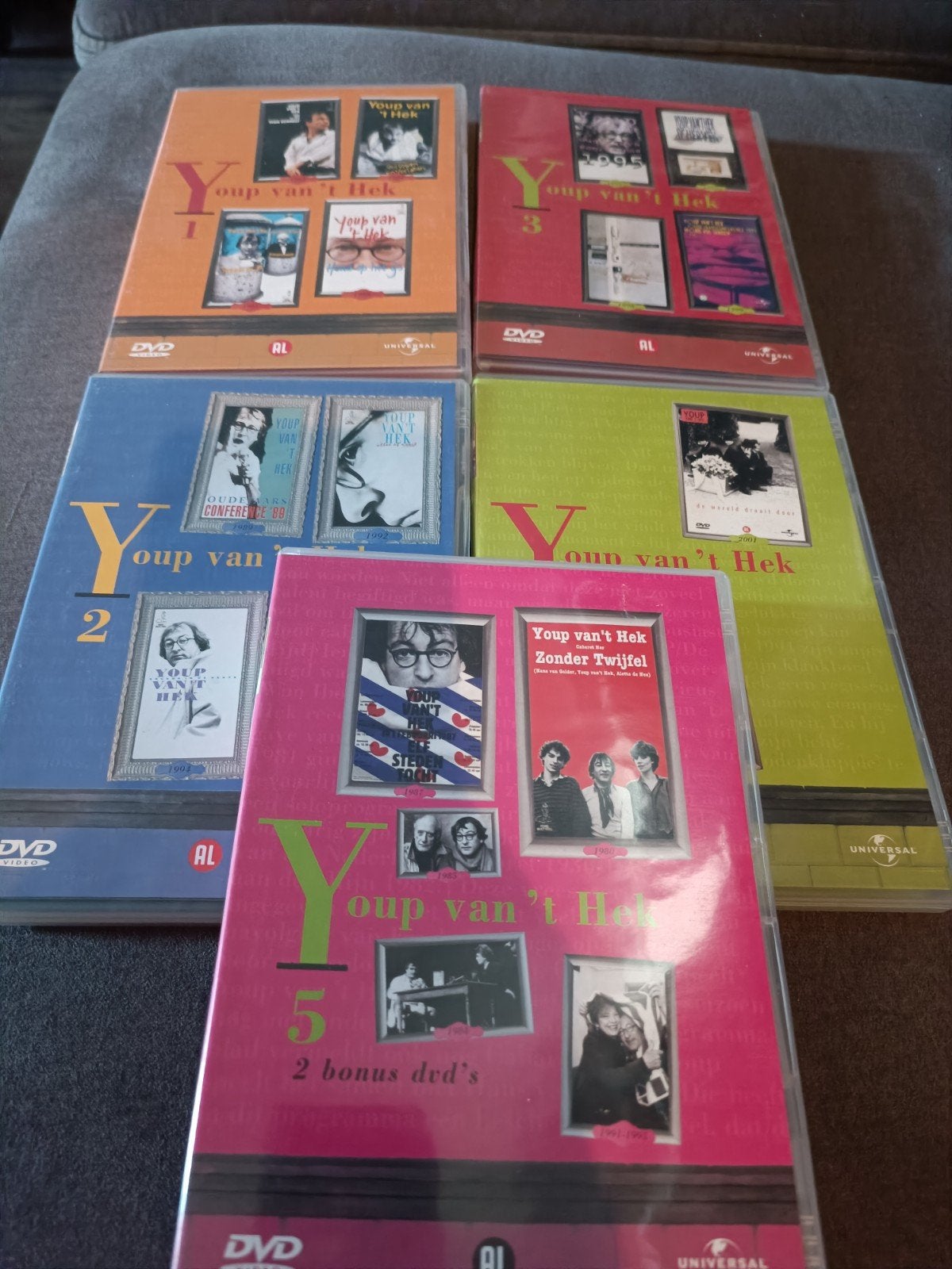 Youp van t Hek - 5 dvd set, Alle leeftijden, Ophalen of Verzenden, Zo goed als nieuw, Stand-up of Theatershow