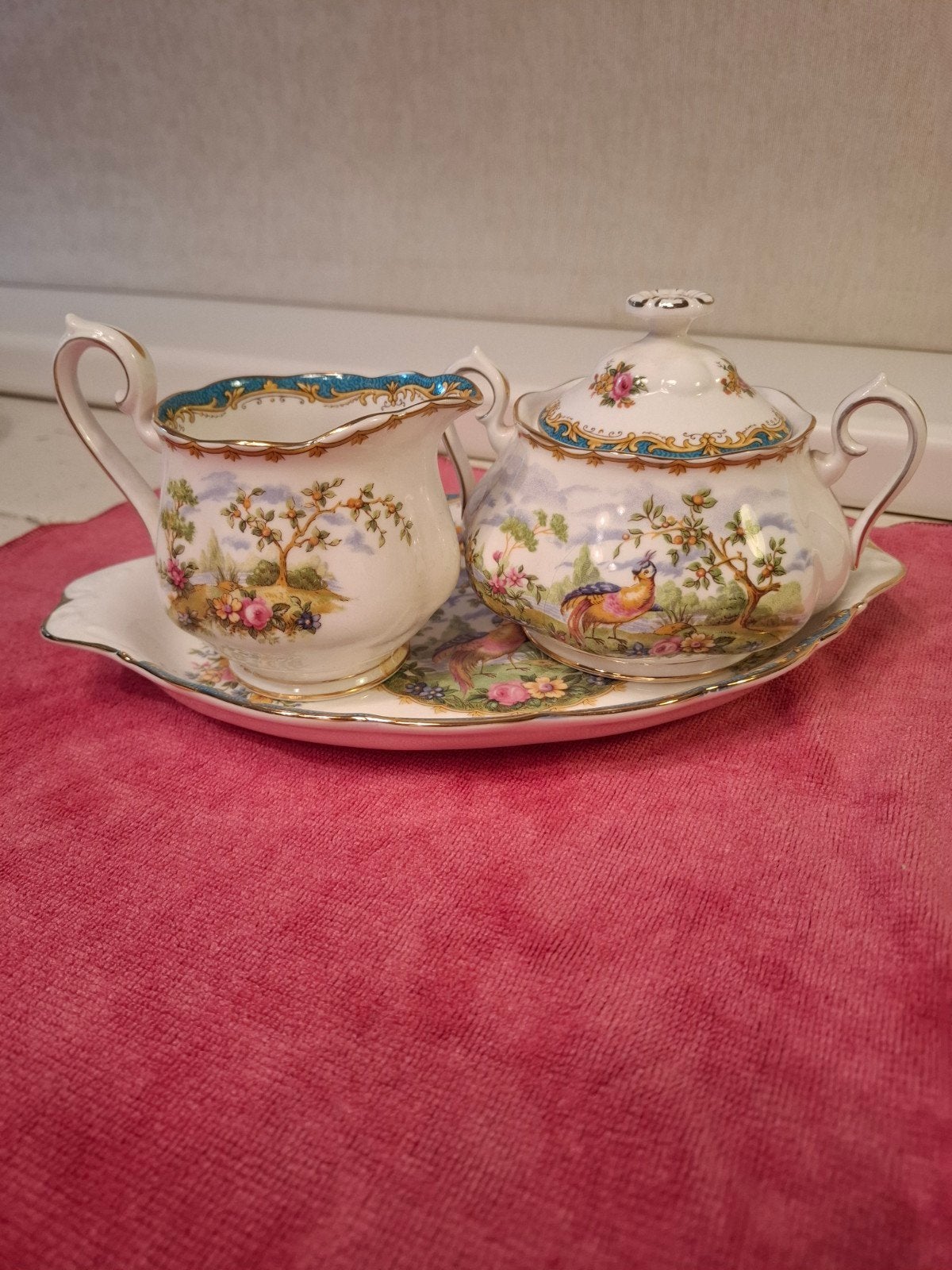 Royal Albert Chelsea Bird Roomsetje., Antiek en Kunst, Antiek | Servies los, Verzenden