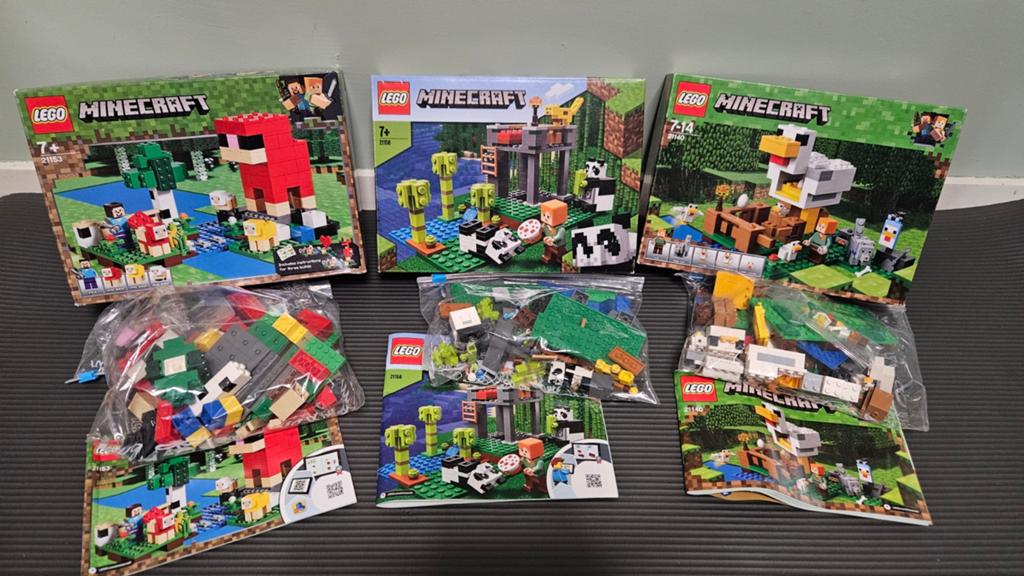 LEGO Minecraft sets - 21153, 21158, 21140 - Ophalen Apeldoor, Ophalen, Gebruikt, Minecraft, Lego