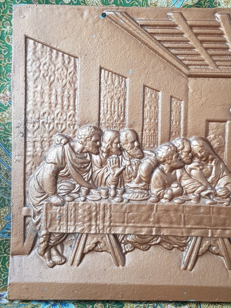 Mooie grote Laatste avondmaal plaquette uit Frankrijk 61 cm., Ophalen of Verzenden