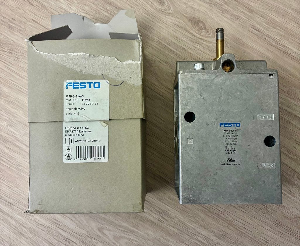 FESTO - 3/2 Closed Magneetventiel - MFH-3-3/4-S - 11968, Ophalen of Verzenden, Nieuw