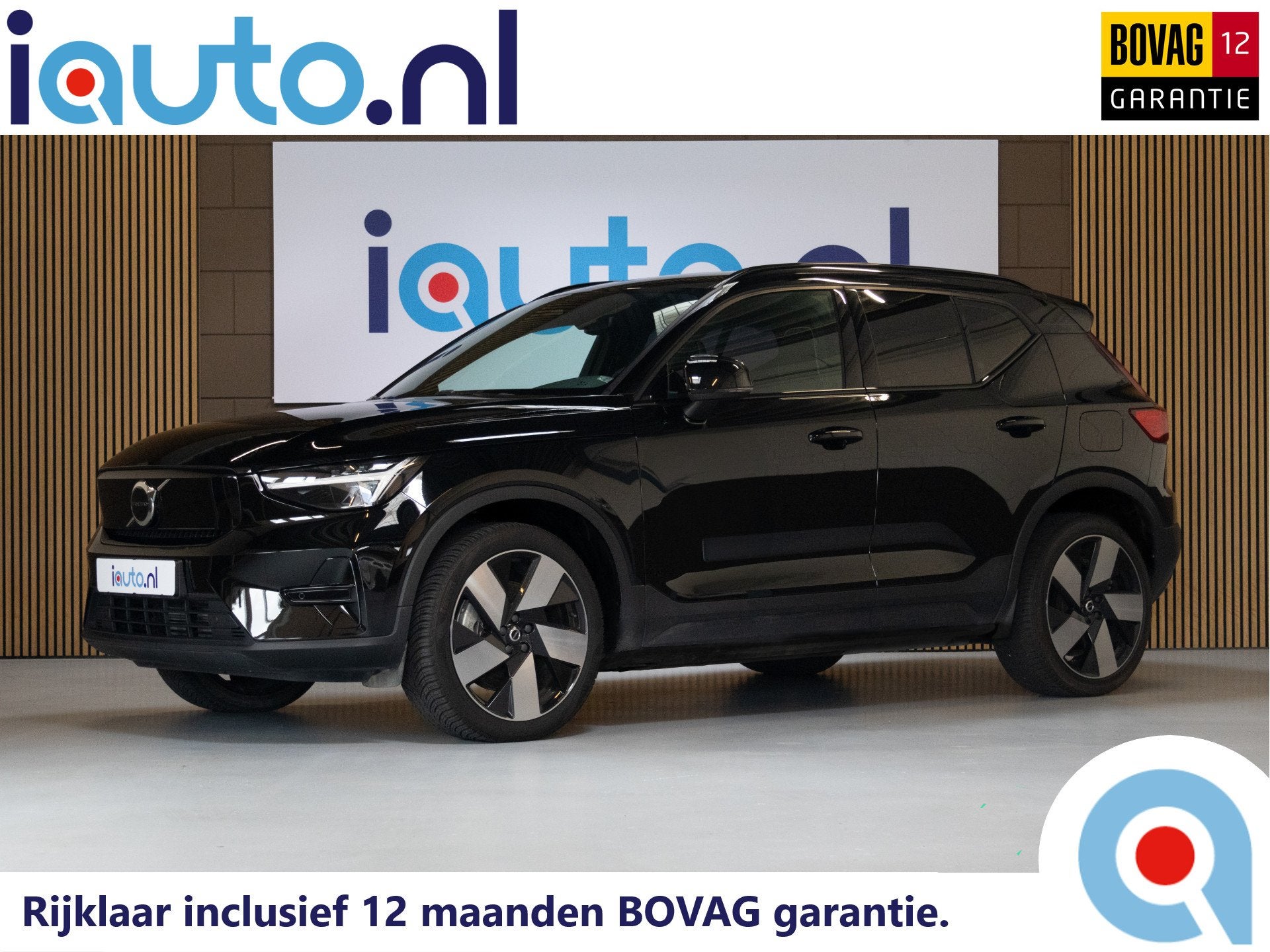 Volvo XC40 Recharge Core 70 kWh LED/CC/Camera/Carplay/Warmte, Auto's, 12 maanden, Gebruikt, Zwart, Leder en Stof