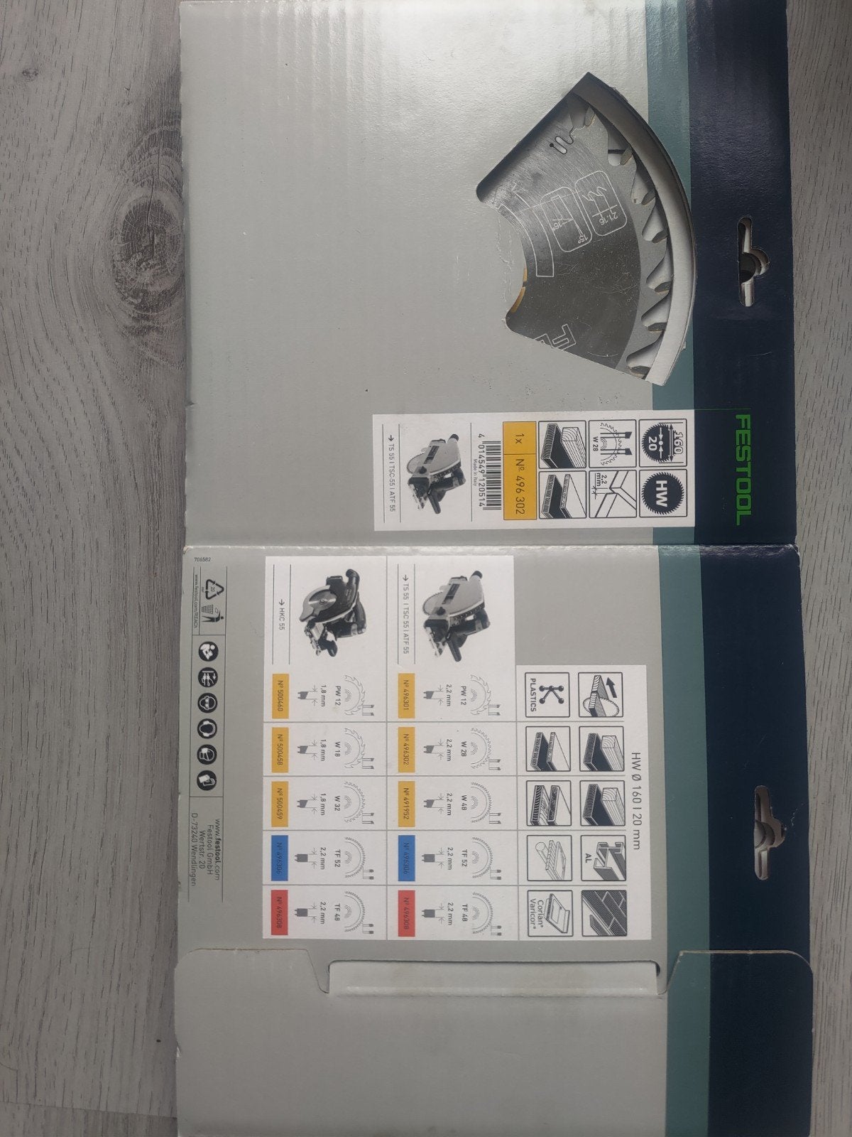 Festool HW Cirkelzaagblad 160x20mm W28 (2 Stucks), Ophalen of Verzenden