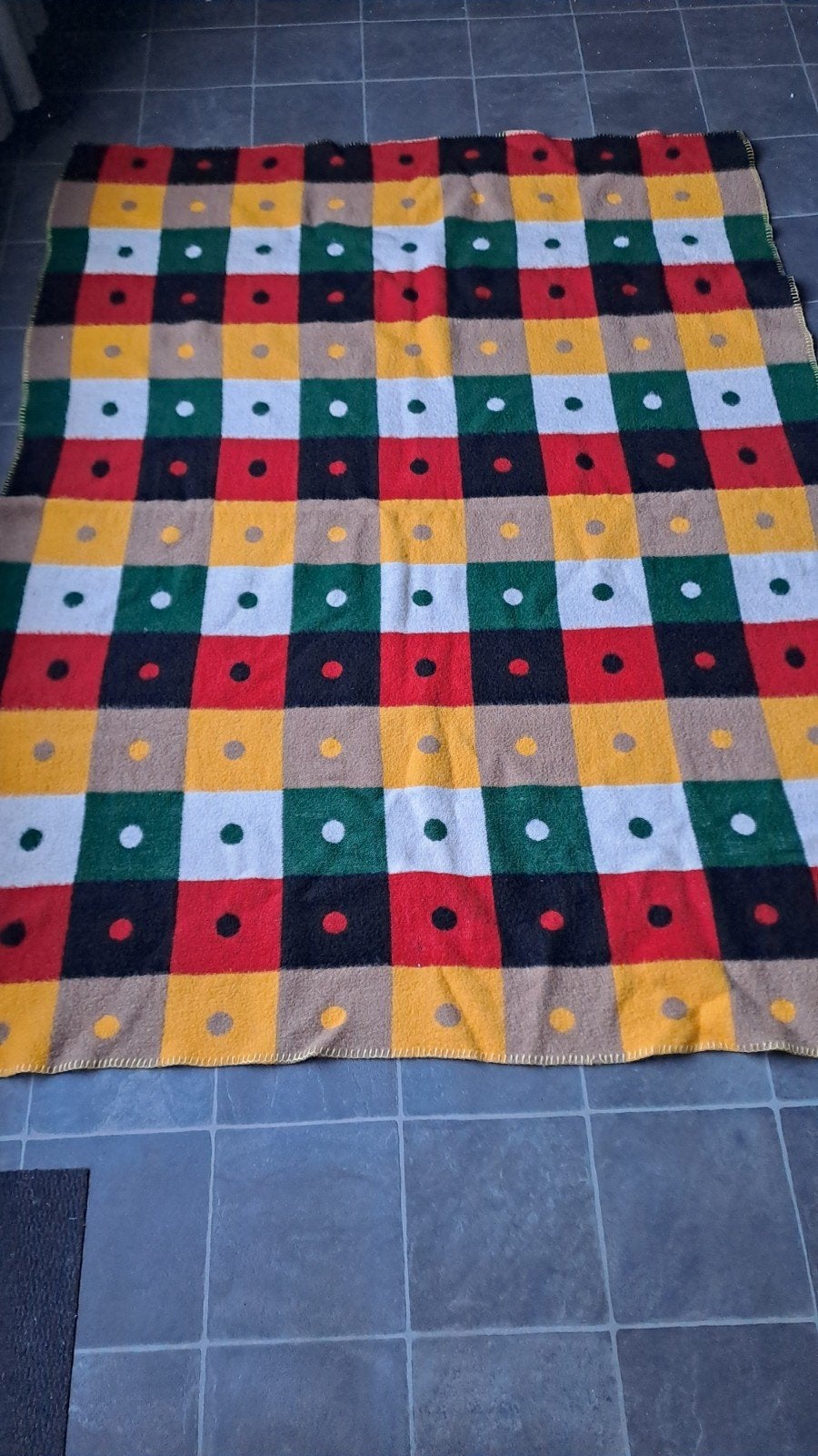 Vintage Didas deken - Kleurrijke wollen deken, Ophalen of Verzenden