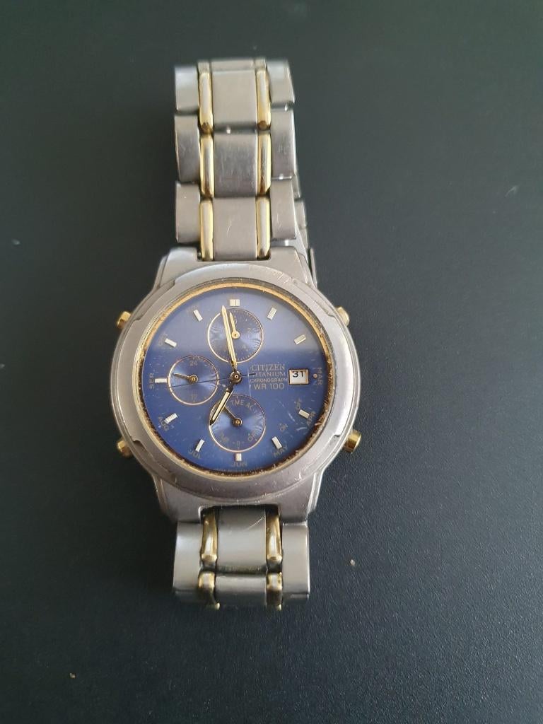 Citizen TITANIUM 6870-H11216 TA chronograaf, Overige materialen, Overige materialen, Ophalen of Verzenden, Zo goed als nieuw