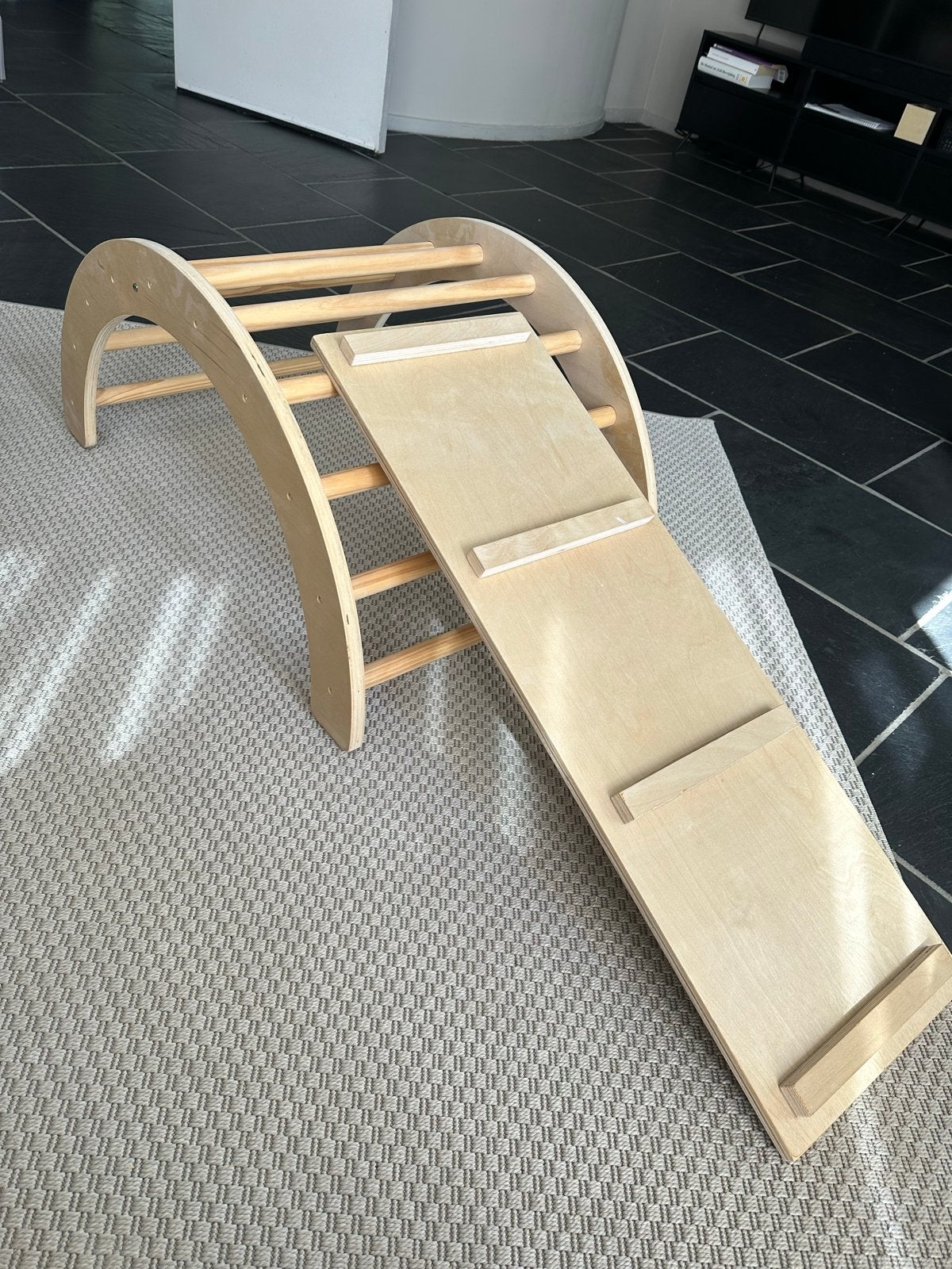 Montesori klimboog met glijbaan/klimplank voor kinderen, Kinderen en Baby's, Ophalen, Zo goed als nieuw, Glijbaan