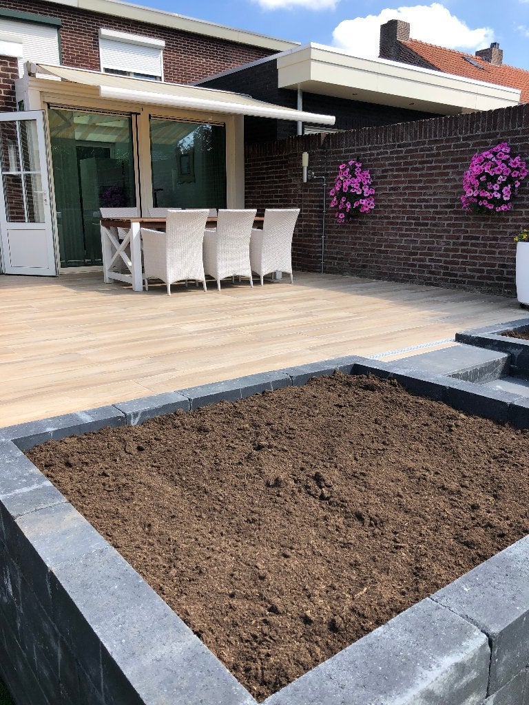 keramische terrastegels houtlook 40x120x2 cm actie, Keramiek, Nieuw, Ophalen of Verzenden, 10 m² of meer