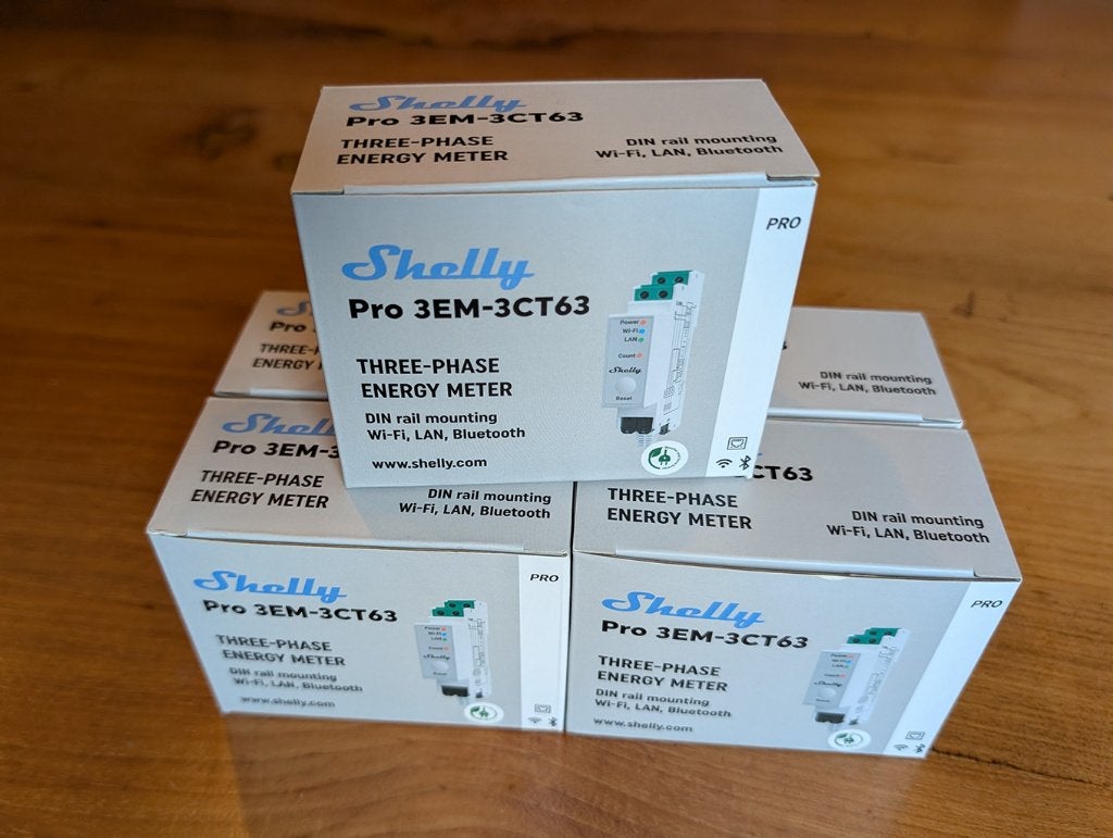 Shelly Pro 3EM-3CT63 - Nieuw in doos - Smart home assistant, Ophalen of Verzenden, Nieuw, Elektriciteit