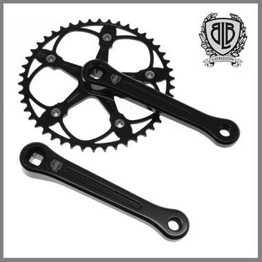 BLB - Pista Vera crankstel / crankset, zwart, Fietsen en Brommers, Fietsonderdelen, Crankstel of Pedalen, Nieuw, Ophalen of Verzenden