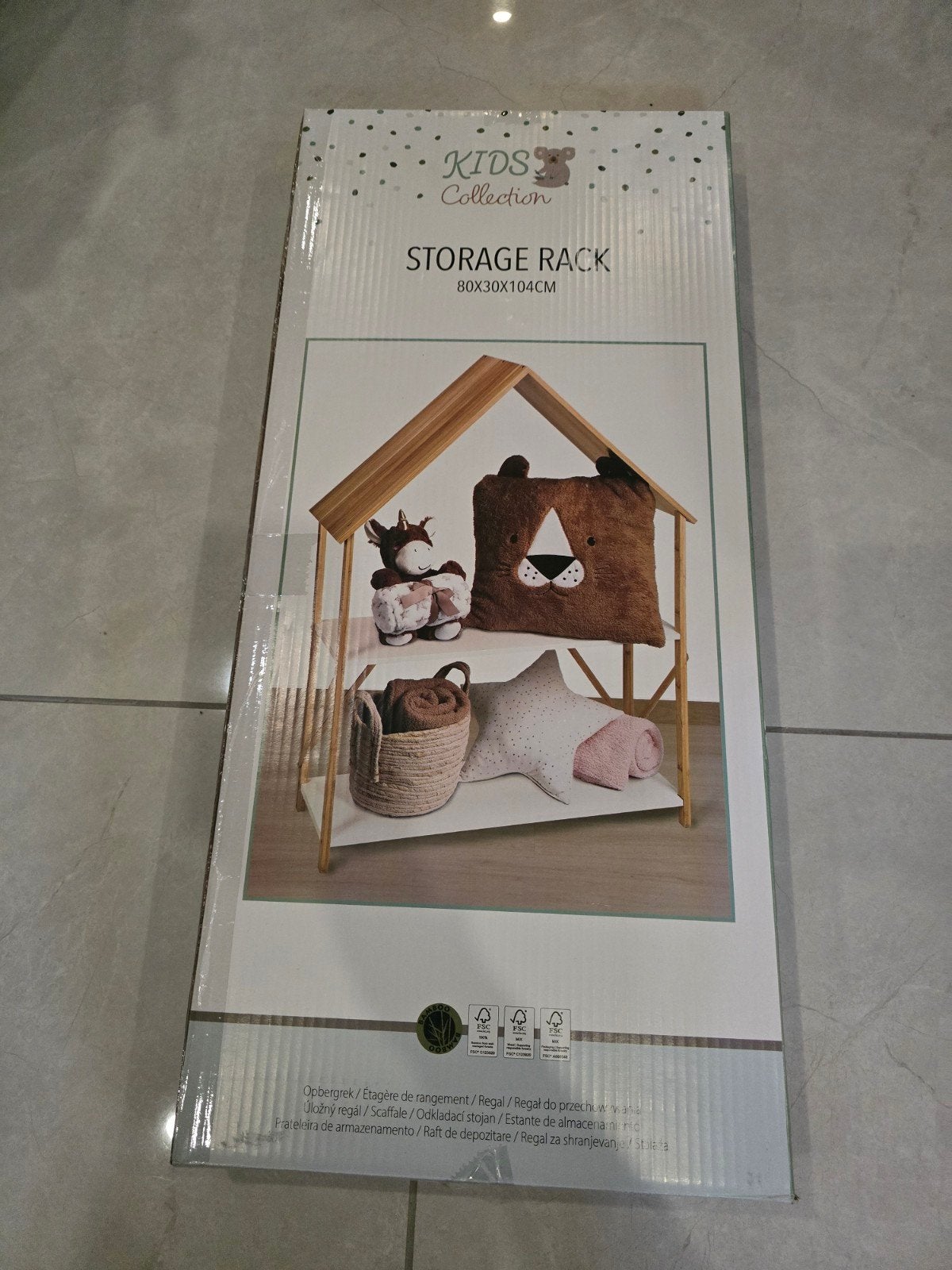 Leuk bamboe opbergrekje voor de baby- of kinderkamer, Bruin, Ophalen of Verzenden, Nieuw, Opbergmeubel