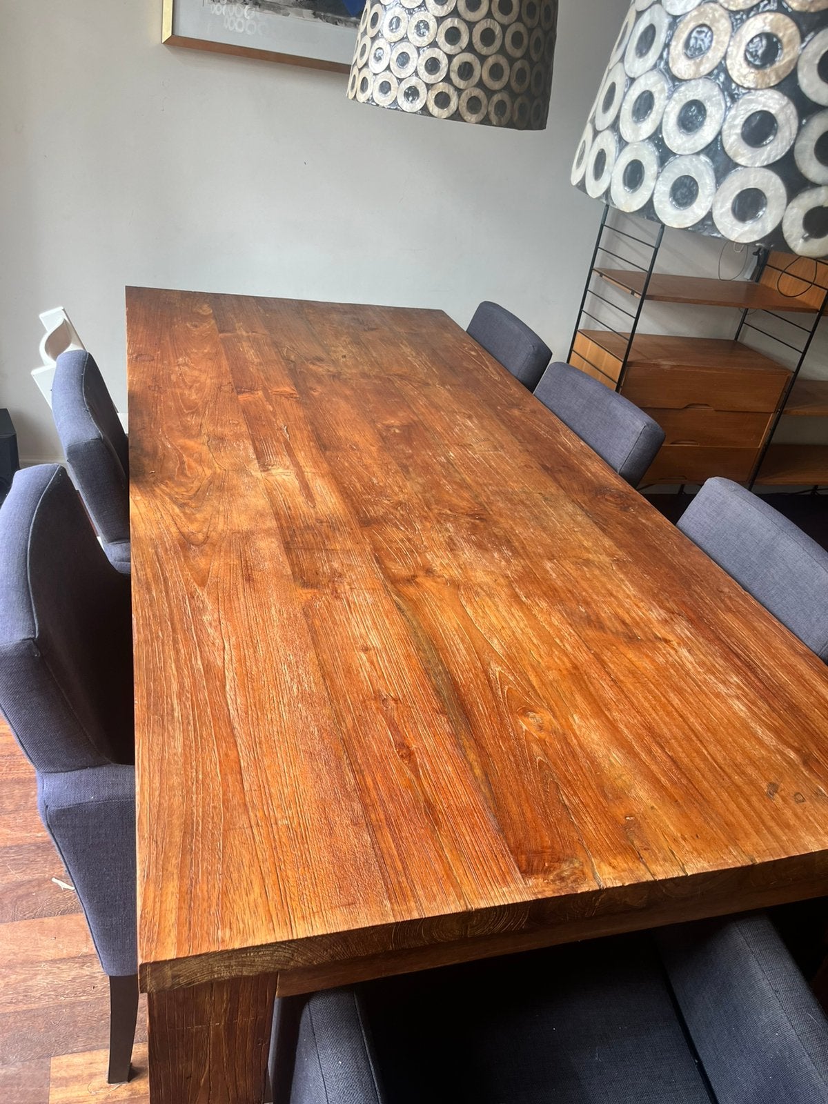 Robuuste houten eettafel, Ophalen, Zo goed als nieuw