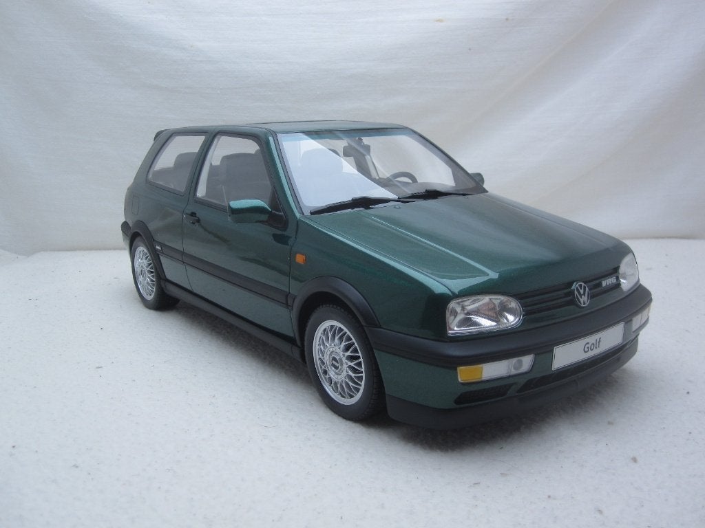 VW Golf Mk3 VR6 Carat 1992 groen metallic 1:12 OttOmobile, Ophalen of Verzenden, Nieuw, 1:9 t/m 1:12, Auto