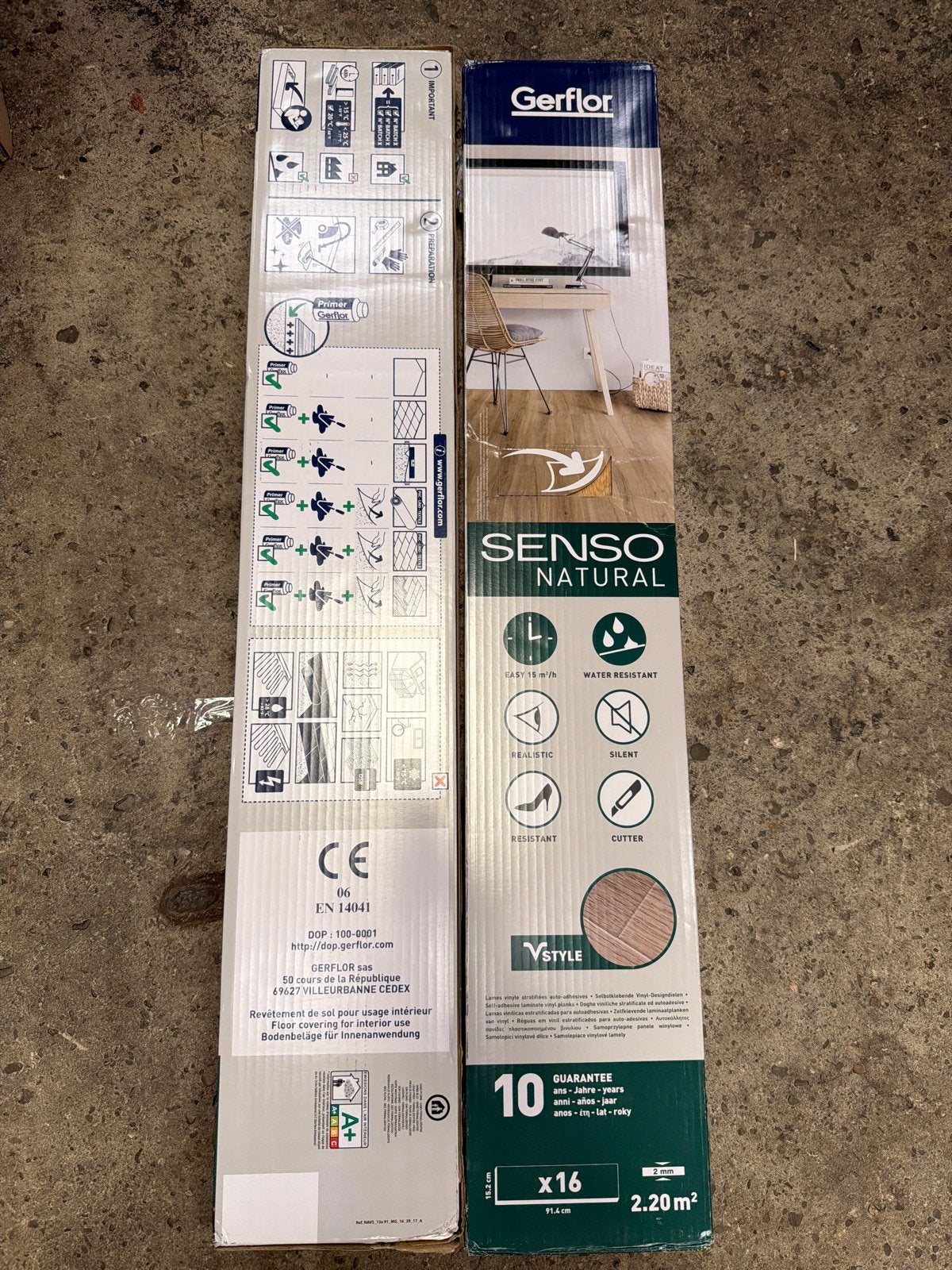 Gerflor Senso Natural Vinyl Vloer - 2.20 m², Huis en Inrichting, Stoffering | Vloerbedekking, Bruin, Nieuw, Ophalen of Verzenden