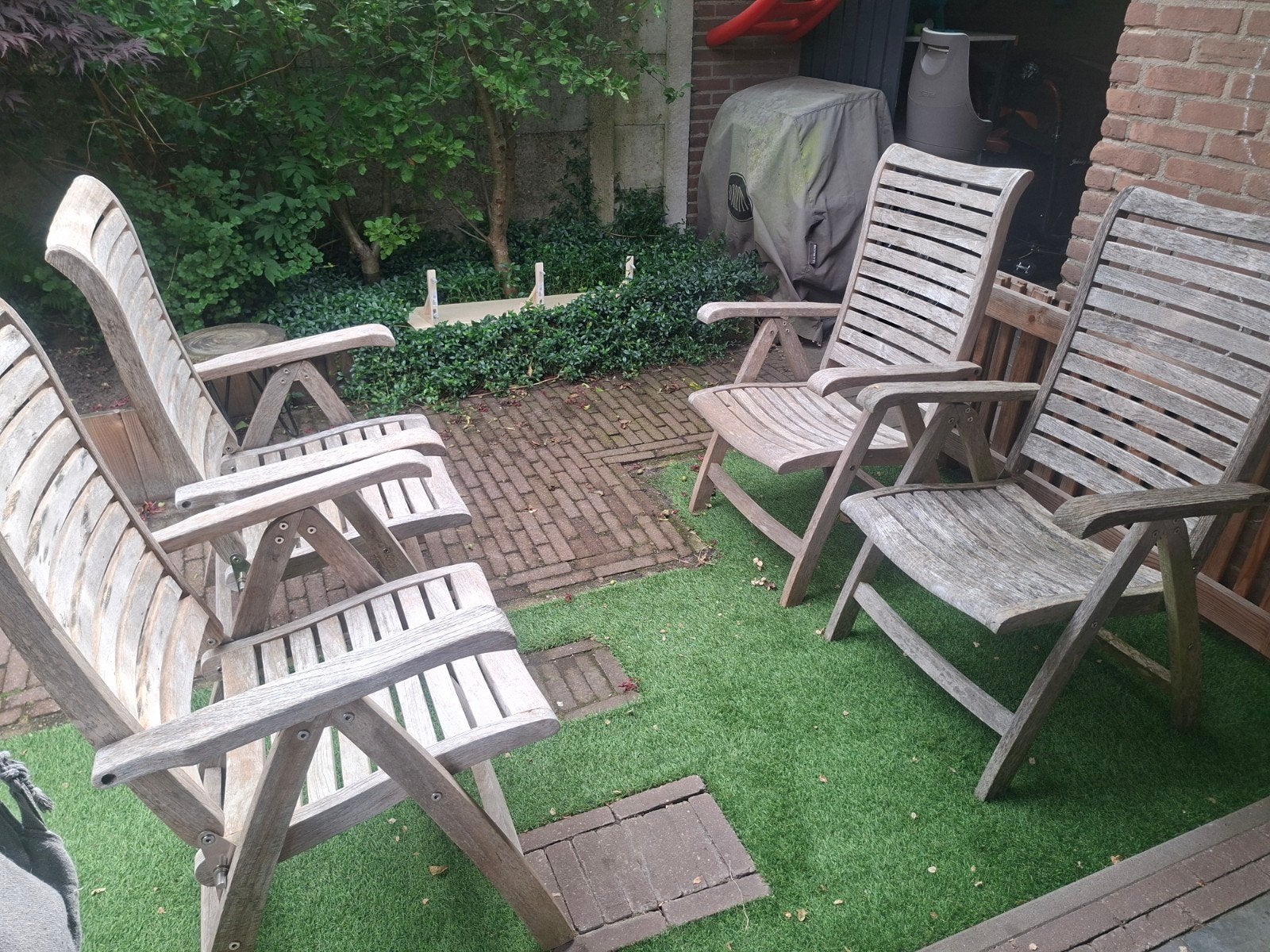 Teakhouten stoelen, Ophalen, Teakhout, Inklapbaar