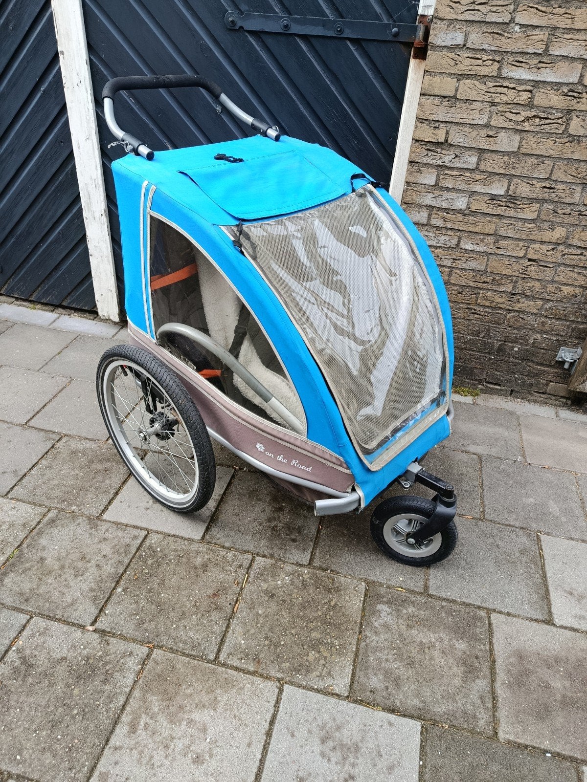 Chariot fietskar voor kinderen - Blauw, Opvouwbaar, Ophalen of Verzenden, Zo goed als nieuw, Chariot