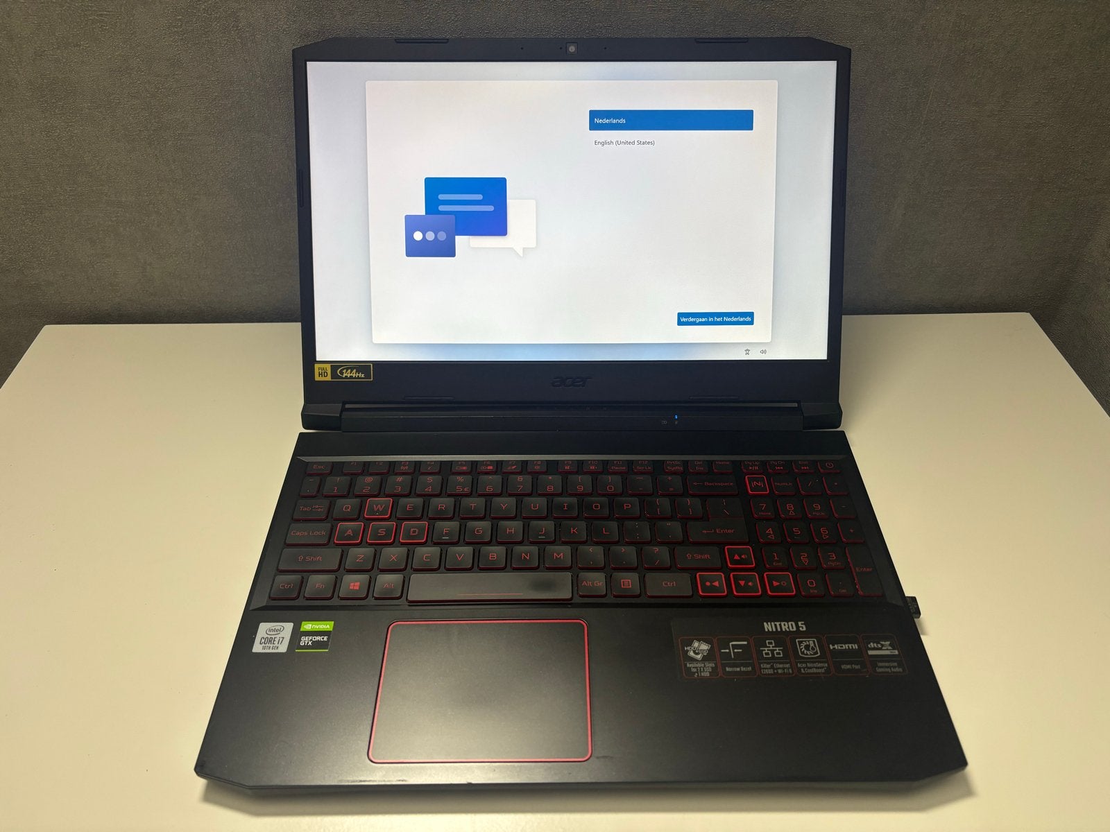 Acer Nitro 5 Gaming Laptop - Zo goed als nieuw, Met videokaart, 2 tot 3 Ghz, 8 GB, Ophalen of Verzenden