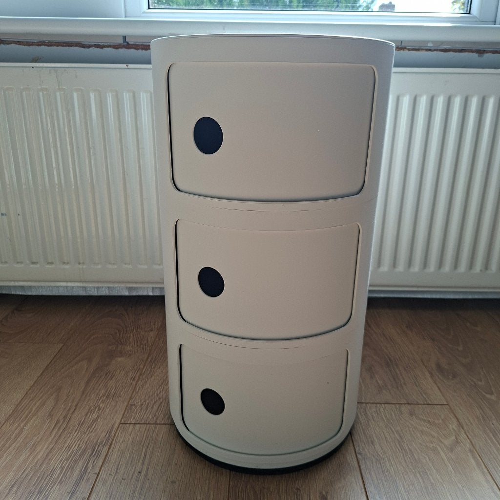 Kartell Componibili Classic 3 lades - mat wit, Ophalen, Kunststof, Gebruikt, Minder dan 45 cm