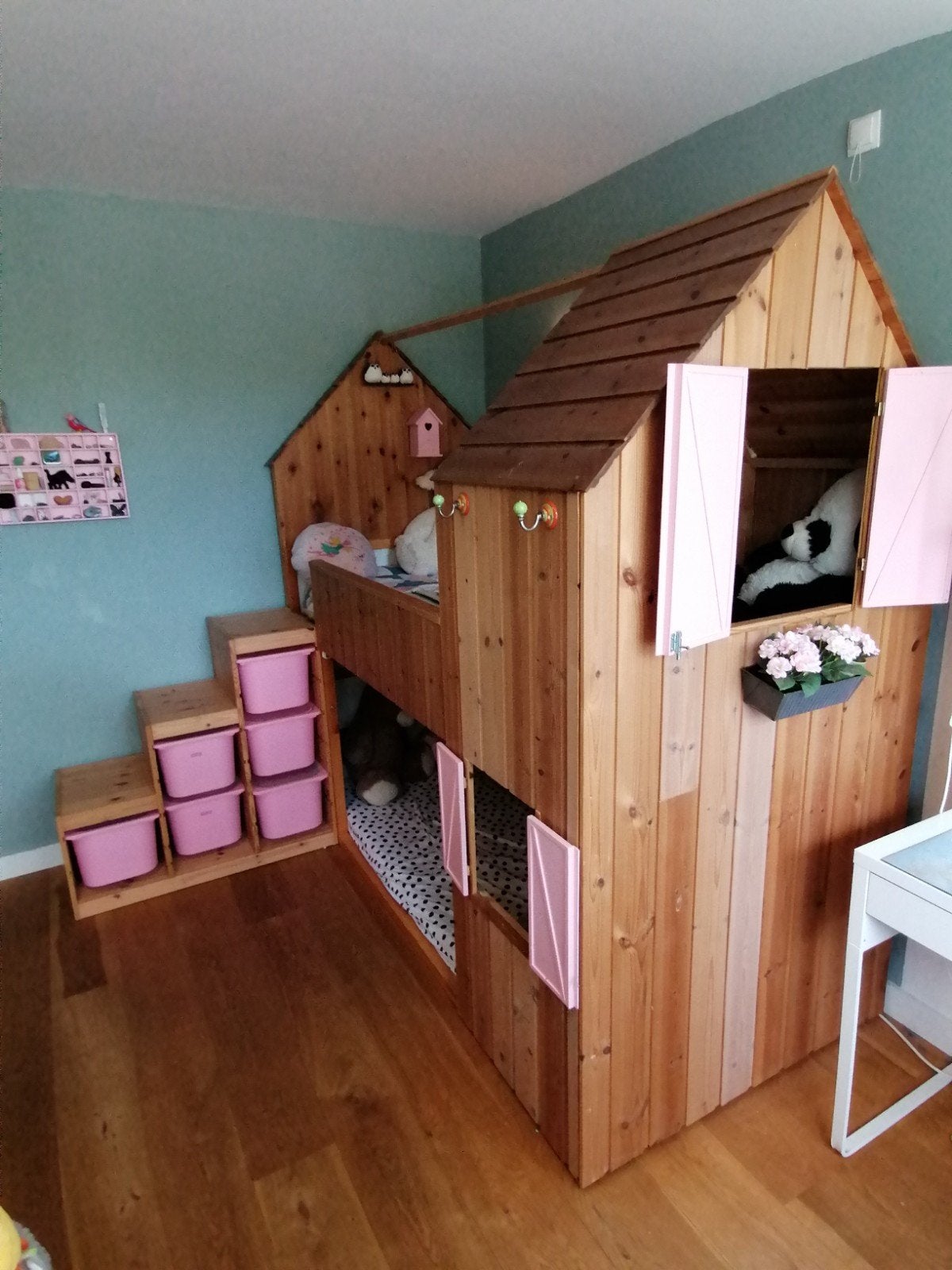 Unieke hoogslaper voor kinderkamer., Ophalen, Hoogslaper