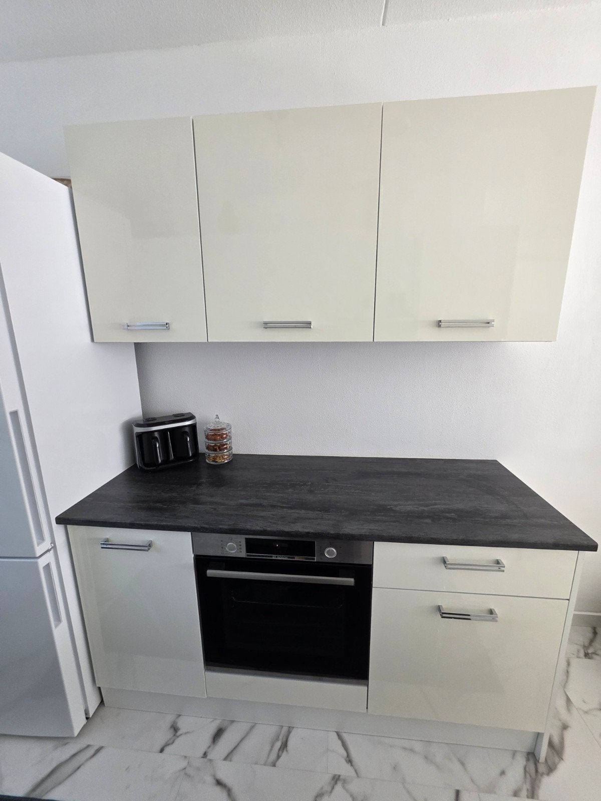 keukenblok ( ZONDER OVEN), Ophalen, Gebruikt, Wit, Enkelwandige keuken