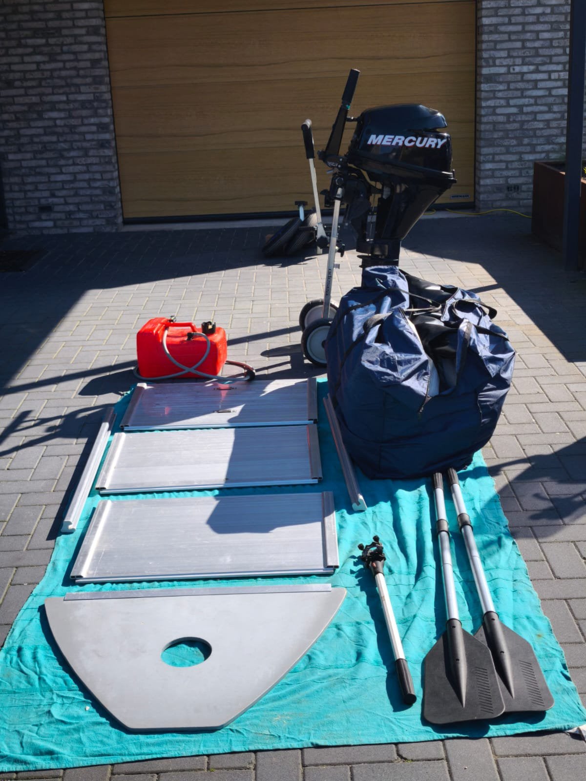 Rubberboot met buitenboordmotor, Watersport en Boten, Ophalen, Zo goed als nieuw, Buitenboordmotor