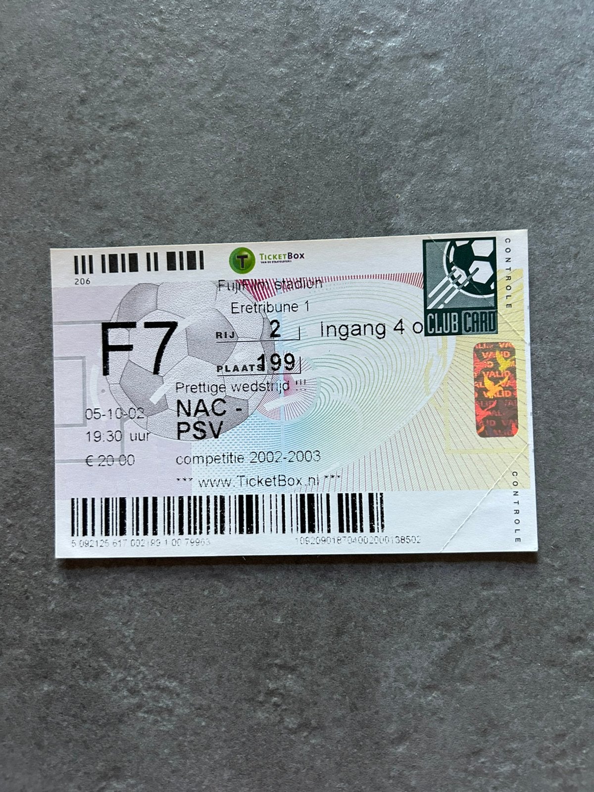 NAC - PSV ticket, Ophalen of Verzenden, PSV, Overige typen
