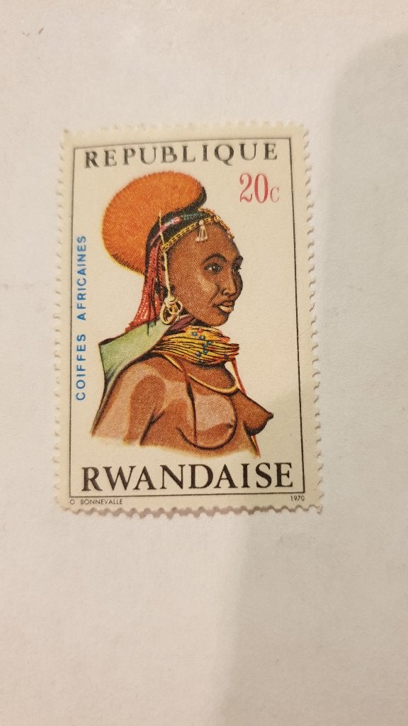0939 rwanda african lady 20c, Verzenden, Overige landen