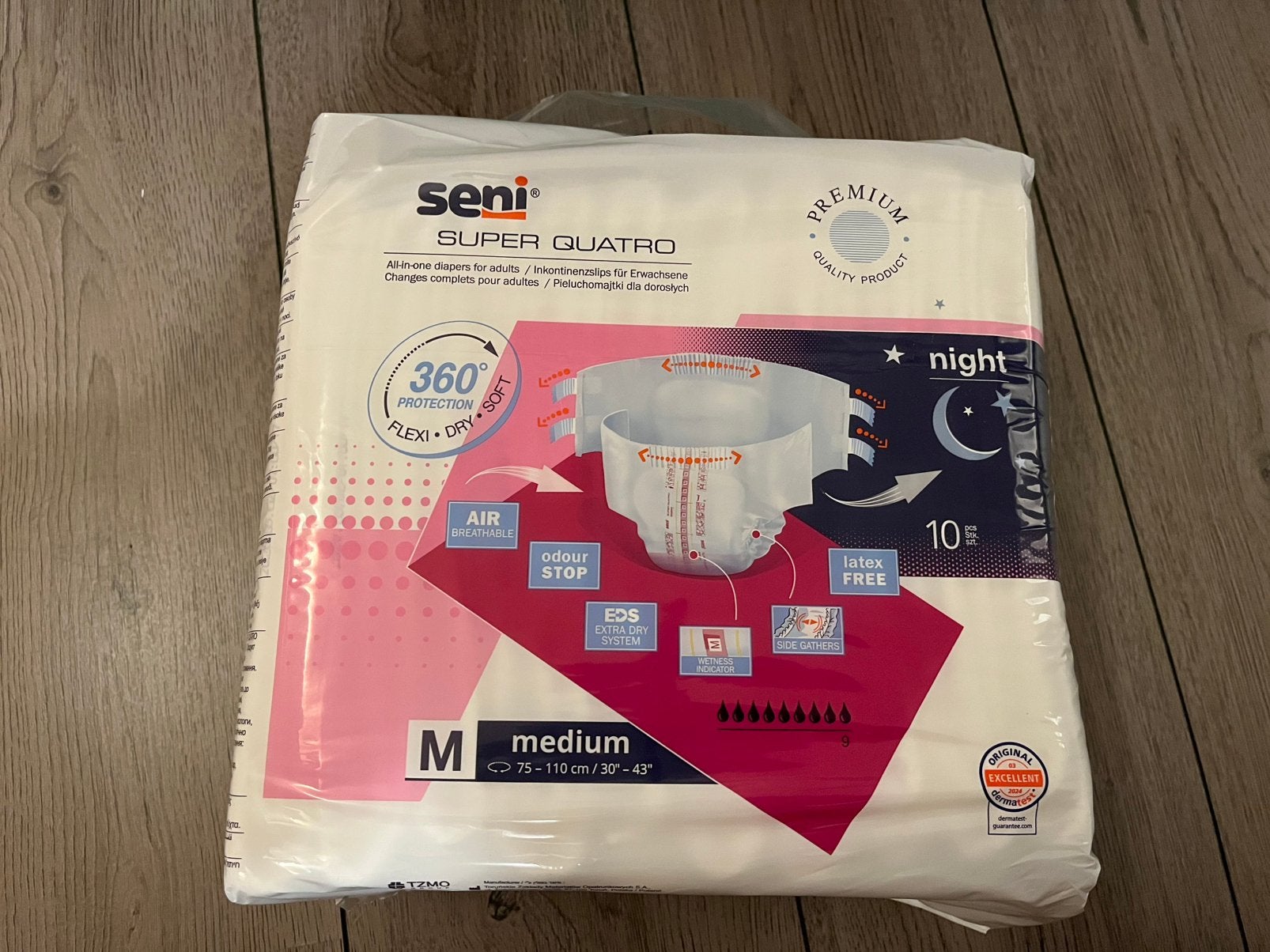 18x Seni Quatro slip maat Medium NIEUW, Diversen, Verpleegmiddelen, Ophalen of Verzenden, Nieuw