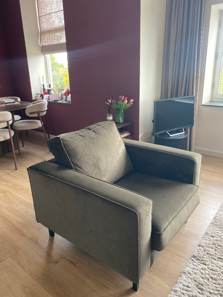 Fauteuil + 2.5zits bank, Ophalen, Zo goed als nieuw, Overige kleuren, Eén