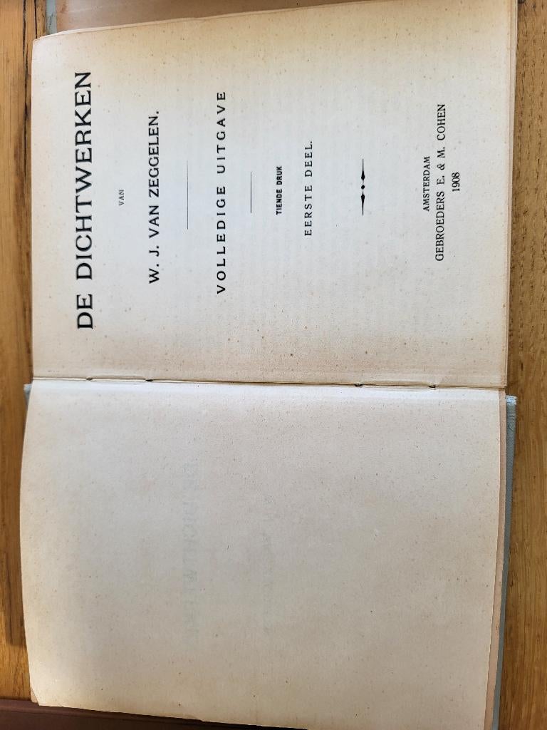 antieke boeken 1908, Ophalen, Marie C. van Zeggelen