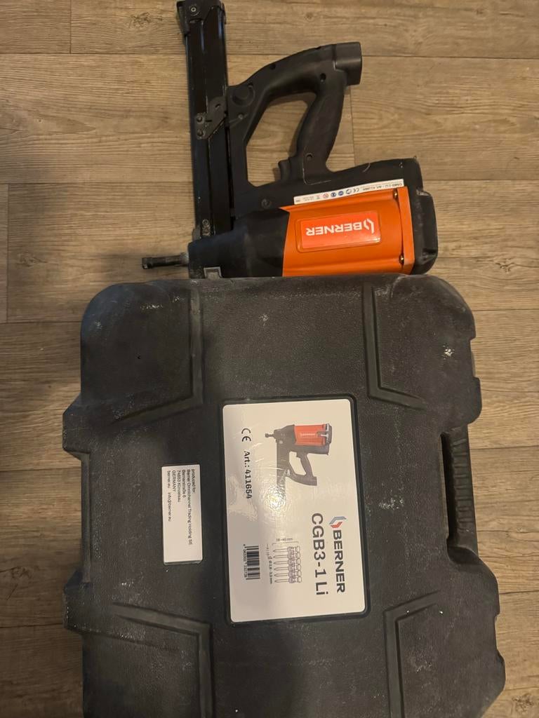 Spijkerpistool gas Berner CGB-3-1 Li, Ophalen of Verzenden, Gebruikt