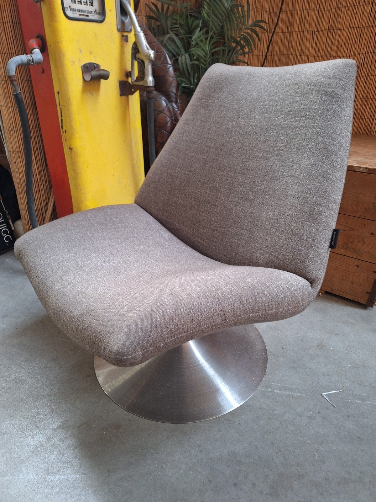 grijze draai fauteuil, Ophalen of Verzenden