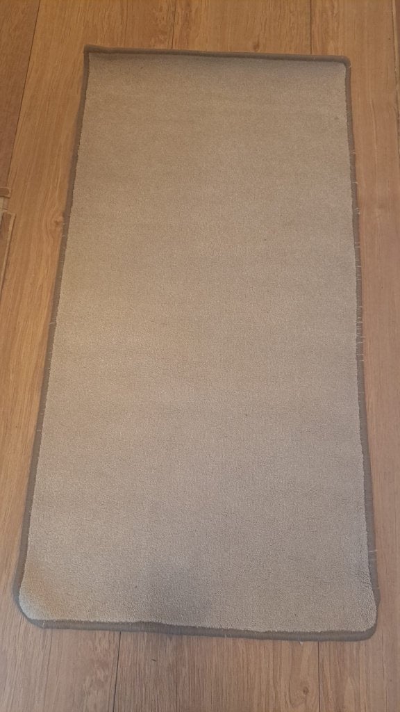 Ongebruikte beige loper 60x120 cm, laagpolig, Huis en Inrichting, Stoffering | Tapijten en Kleden, 100 tot 150 cm, Beige, Laagpolig