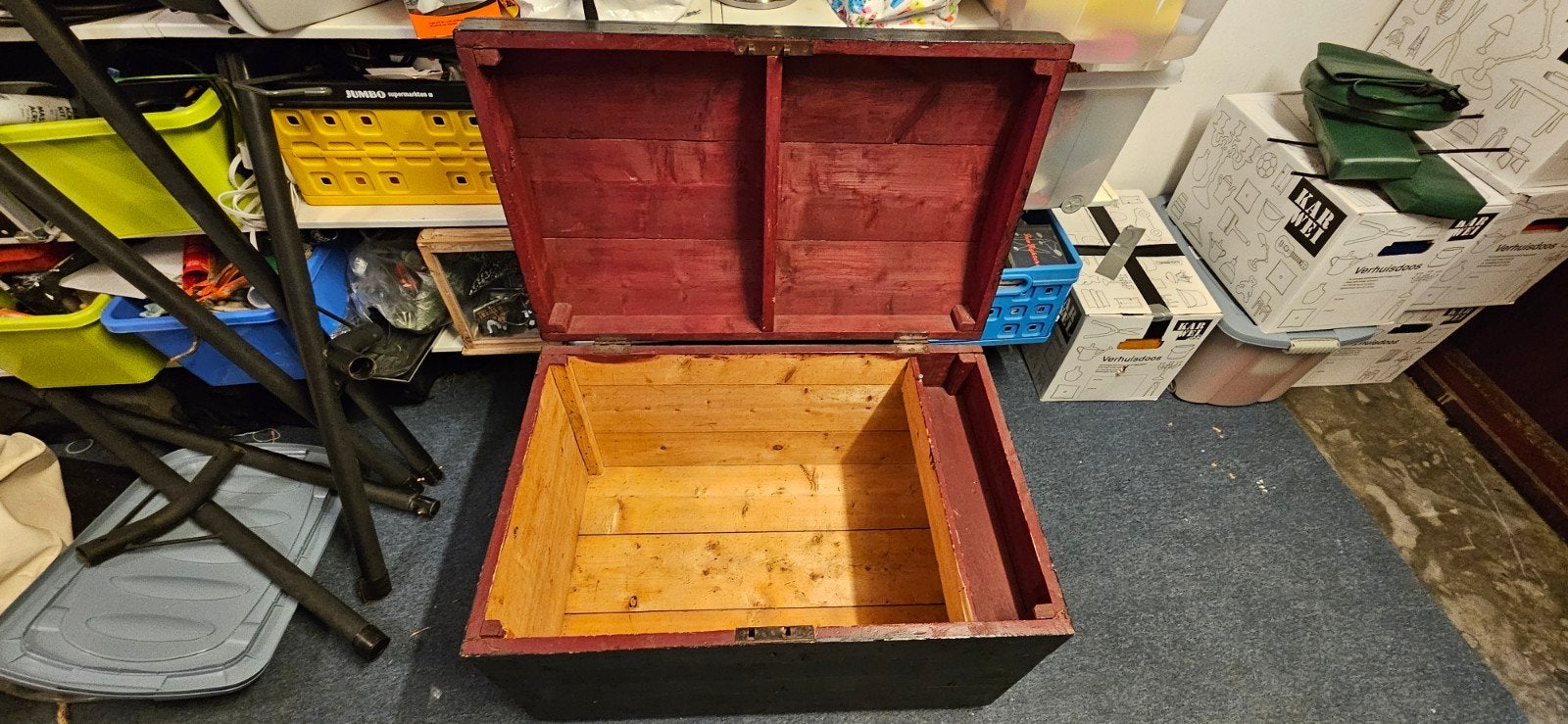Houten kist, Ophalen, 50 tot 100 cm, Minder dan 50 cm, Minder dan 50 cm