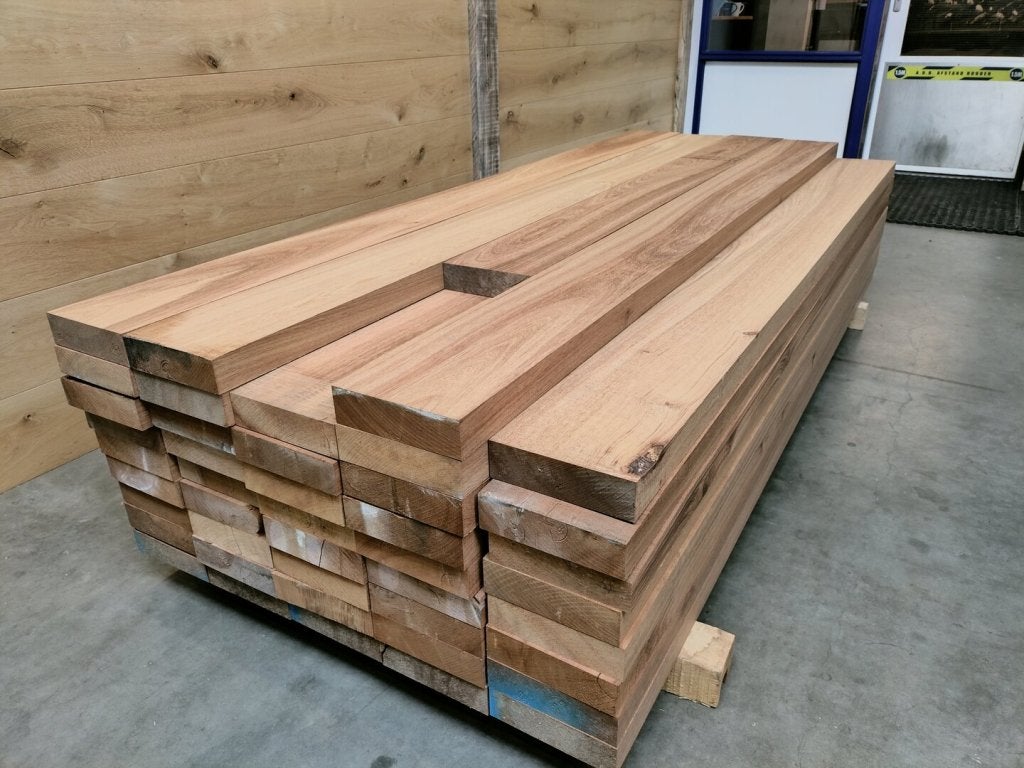 Basralocus geschaafde planken 50x180 mm gedroogd fijnhout, Nieuw, Balk