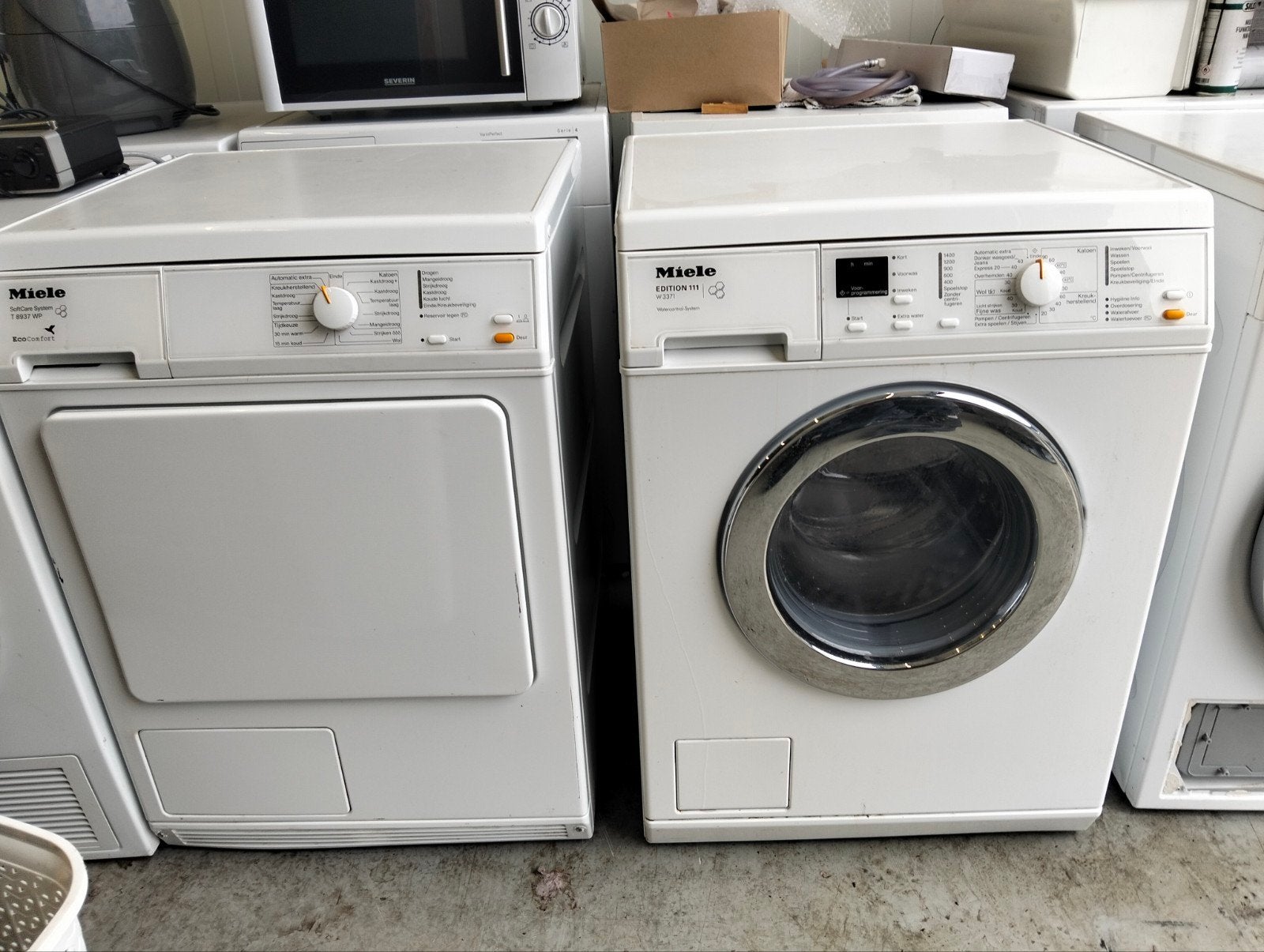 Miele Wasmachine en Droger Set - Perfecte Staat, Witgoed en Apparatuur, 6 tot 8 kg, Info@miele.com, Carl-Miele-Straße 29, 33332 Gütersloh, Germany