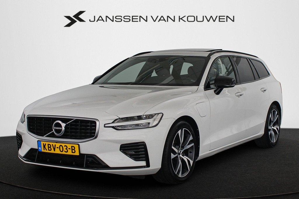 Volvo V60 2.0 T8 Twin Engine AWD R-Design Panoramadak Trekha, Auto's, Automaat, Gebruikt, Euro 6, 4 cilinders